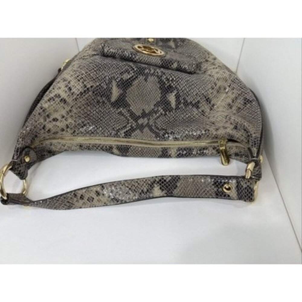 Michael Kors Python Embossed Leather Hobo Shoulde… - image 7